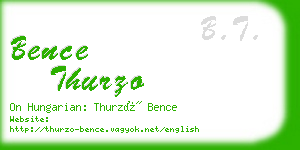 bence thurzo business card